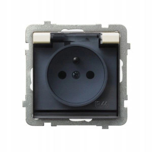 OSPEL Gniazdo IP44 Kremowe GPH-1RZ/m/27/d