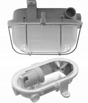 Lampa Oprawa Kanałowa Piwniczna OVAL E27 IP44 IK10