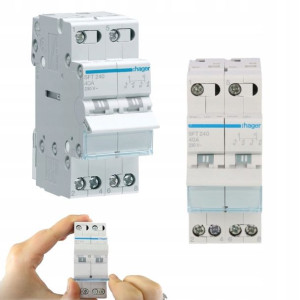 HAGER Przełącznik zasilania I-0-II 2P 40A 230V AC