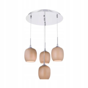 OZCAN Lampa Sufitowa Wisząca Żyrandol 4x E14 Szkło