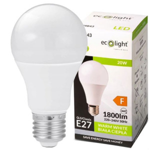 Żarówka LED LEDOWA Klasyczna E27 20W 3000K Ciepła