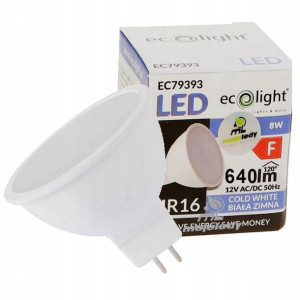 Żarówka LED Reflektorek MR16 8W Barwa Zimna