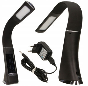 Elegancka Lampka Biurkowa LED z Zegar DOLOMIT 5 W