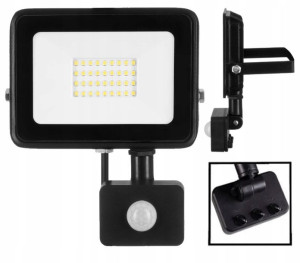 Naświetlacz LED Lampa Czujnik Ruchu Zmierzchu 30W