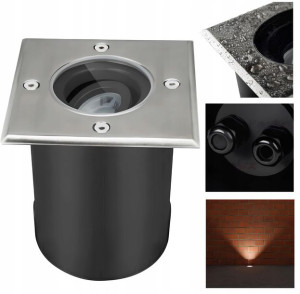 Kanlux Lampa Najazdowa Gruntowa BERG 7W GU10 Stal