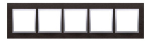 KONTAKT SIMON 54 Ramka x5 Metalowa Inox Yin