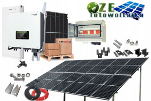 Zestaw solarny hybrydowy grunt 5kW+magazyn energii