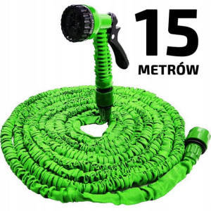 Wąż ogrodowy X-HOSE rozciągliwy pistolet 3,5-15m zielony