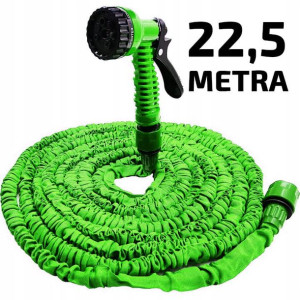Wąż ogrodowy X-HOSE rozciągliwy pistolet 7,5-22,5m zielony