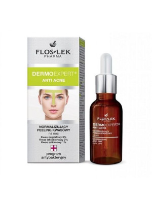 Floslek Dermoexpert Anti-Acne -  30ml normalizujący peeling kwasowy na noc