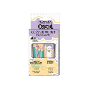 Floslek zestaw Vege Lip Care 2x14 g odżywienie ust w 2 krokach