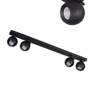 Kanlux GALOBA Lampa Sufitowa 4 Reflektory Czarna