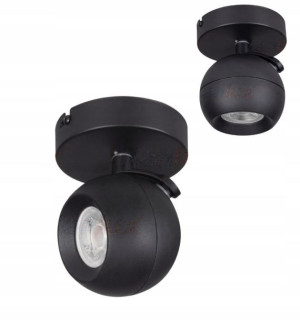 Kanlux Lampa Sufitowa Reflektor GALOBA Czarna Kula