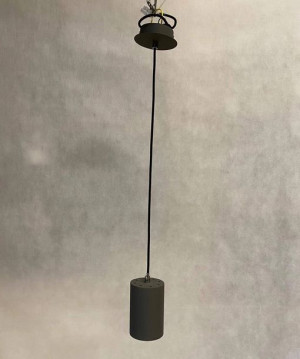 Zwis Lampa Wisząca Tuba Metalowa Loft Antracyt