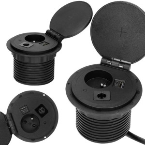 Gniazdo Wpuszczane w Blat z Indukcją + 2x USB 2,4A