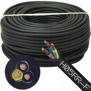 Przewód Kabel w gumie gumowy siłowy OW 3x4 1m