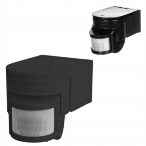 Czujnik Ruchu SLICK Czarny IP44 12m