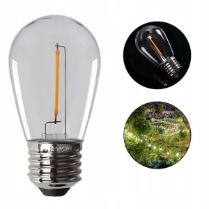 Żarówka LED E27 0,5W=5W Neutralna Zewnętrzna IK04