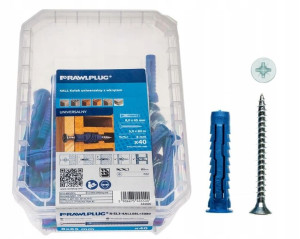 RAWLPLUG Kołki Kołek Uniwersalny z Wkrętem 40szt