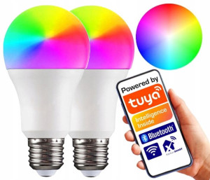 2x Żarówka LED WiFi RGB+CCT TUYA SMART 11W E27