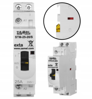 ZAMEL Stycznik Modułowy 25A Cewka 230V 2NO 0NC