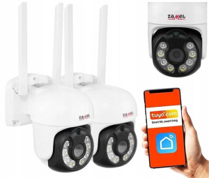 2x Obrotowa Kamera Zewnętrzna IP WiFi TUYA 3MP