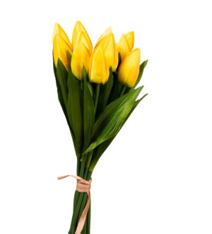 Tulipany w bukiecie żółty 12 gałązek