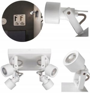 Kanlux Lampa Sufitowa Oprawa Kwadrat 4 x Spot GU10