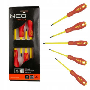 Neo Tools Zestaw Wkrętaków 5 szt Śrubokręt Krzyżak