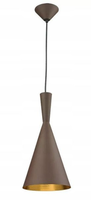 ITALUX Lampa wisząca zwis MAYA Brąz stożek lejek