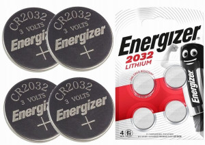 ENERGIZER 4x Pastylka Baterie Litowa CR2032 3V