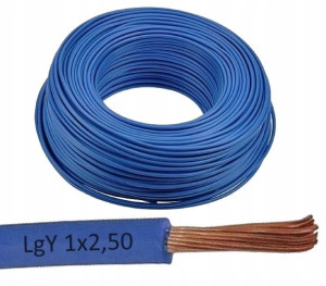 ZAMEL Przewód Kabel LgY 1x2,50 300/500V Niebieski