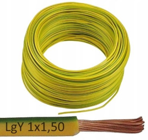 ZAMEL CET Przewód Kabel LgY 1x1,50 300/500 Żół-zie