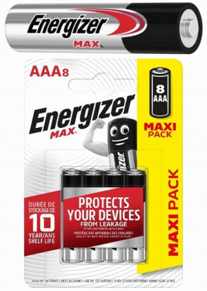 Energizer 8x Paluszki Baterie Alkaliczne AAA LR03