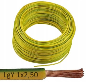 ZAMEL CET Przewód Kabel LgY 1x2,50 300/500 Żół-zie