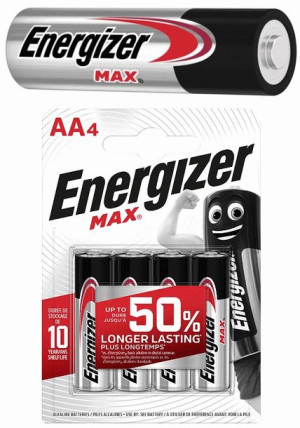 ENERGIZER 4x Paluszki Baterie Alkaiczne MAX AA LR6