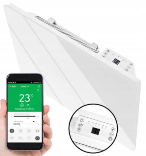 Grzejnik Elektryczny Szklany Termostat 900W WiFi