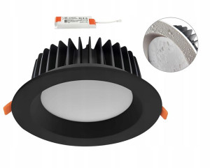 Oprawa Sufitowa Podtynk TIBERI PRO 30W IP44 Czarna