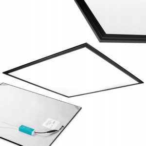 Panel LED Podtynkowy Czarna Ramka 40W 60x60