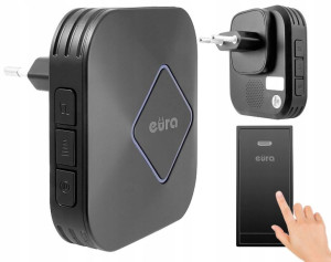 EURA Dzwonek Bezprzewodowy Bezbateryjny 85dB 100M