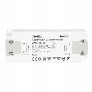 Zasilacz LED 24V DC / 20W ZAMEL ZNS-20-24