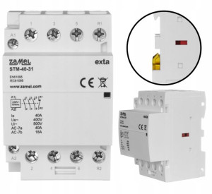 ZAMEL Stycznik Modułowy 40A Cewka 230V 3NO 1NC