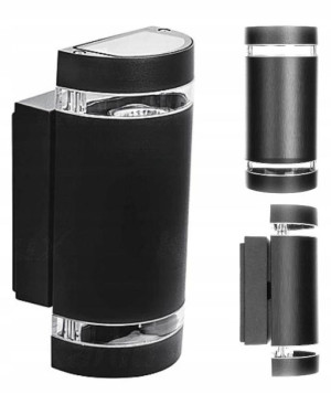 Kinkiet Elewacyjny Oprawa Ścienna Czarna 2x35W ZEW