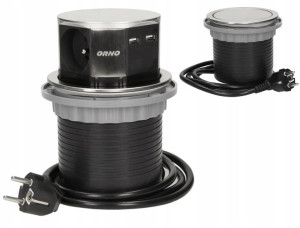 Gniazdo wysuwane z blatu 3x 230 2x USB 2,4A + 1,5m