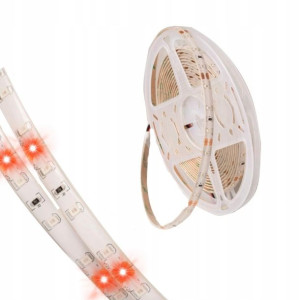 Taśma LED 24W 12V IP20 Czerwona 5m Ściemnialna