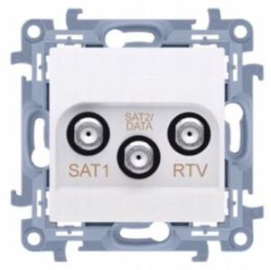 SIMON 10 Gniazdo Antenowe Satelitarne SAT-SAT-RTV