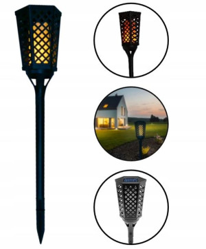Pochodnia Ogrodowa Lampa Solarna LED 62cm