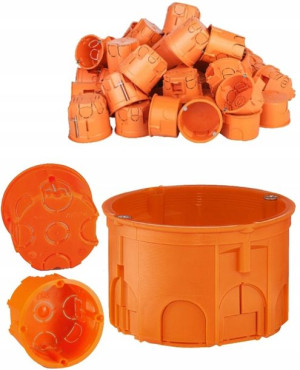 SIMET Puszka Podtynkowa 60 mm Płytka Wkręty 10 szt