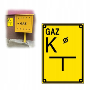 Tabliczka Tablica Oznaczeniowa Znak GAZ K 14x20cm