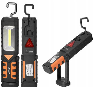 Latarka Akumulatorowa LED COB Powerbank Magnes HAK